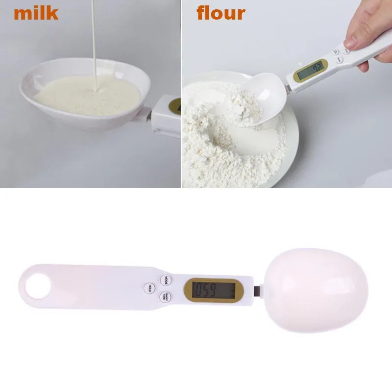 Digital Measuring Spoon Scale 500g - LCD Kitchen Scale for Coffee, Baking & Cooking
