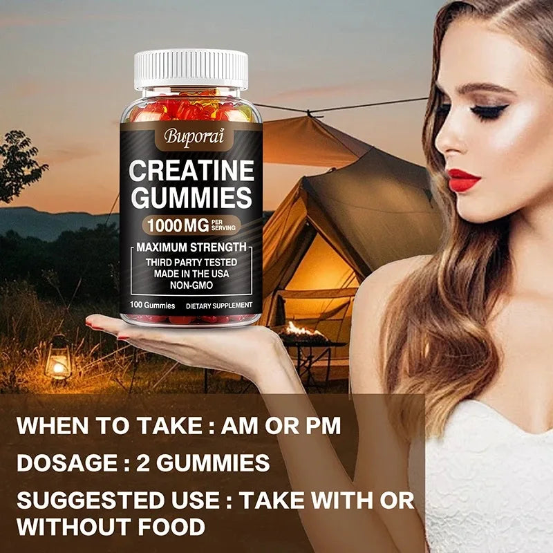 Creatine Monohydrate Gummies - Boost Energy, Build Muscle Mass, and Improve Athletic Performance