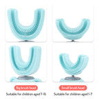 Child Sonic Electric Toothbrush Cleaning Silicone Children 360 Degrees Automatic USB Rechargeable Smart Kids Toothbrush u shape