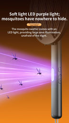 Foldable Electric Mosquito Swatter 3-in-1 Electric Mosquito Killer Anti-mosquito Lamp Rechargeable Wall-Mounted Mosquito Swatter