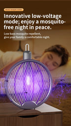 Foldable Electric Mosquito Swatter 3-in-1 Electric Mosquito Killer Anti-mosquito Lamp Rechargeable Wall-Mounted Mosquito Swatter