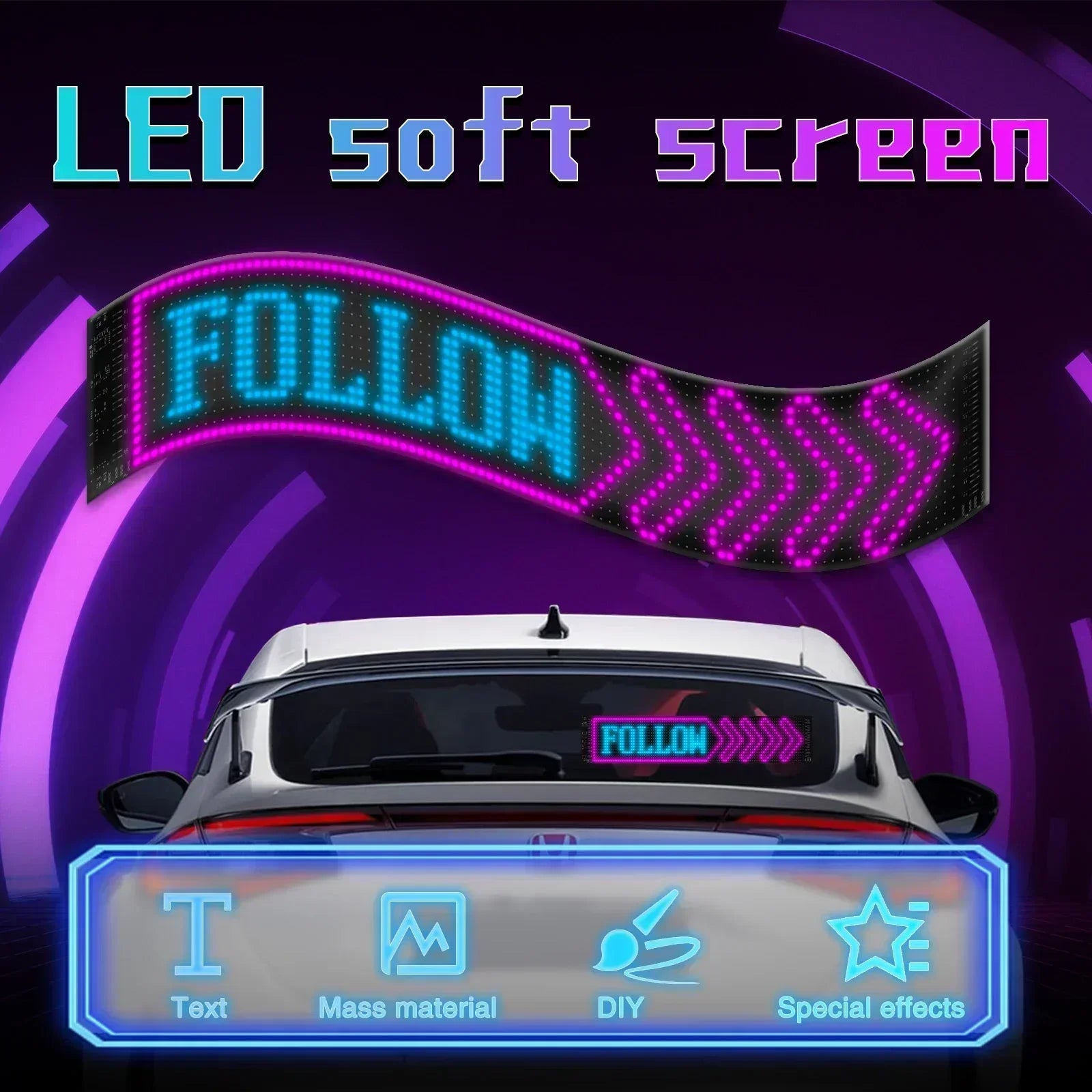 Devil Eyes Car LED Display