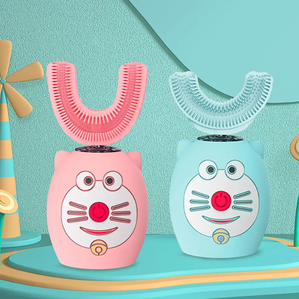 Child Sonic Electric Toothbrush Cleaning Silicone Children 360 Degrees Automatic USB Rechargeable Smart Kids Toothbrush u shape